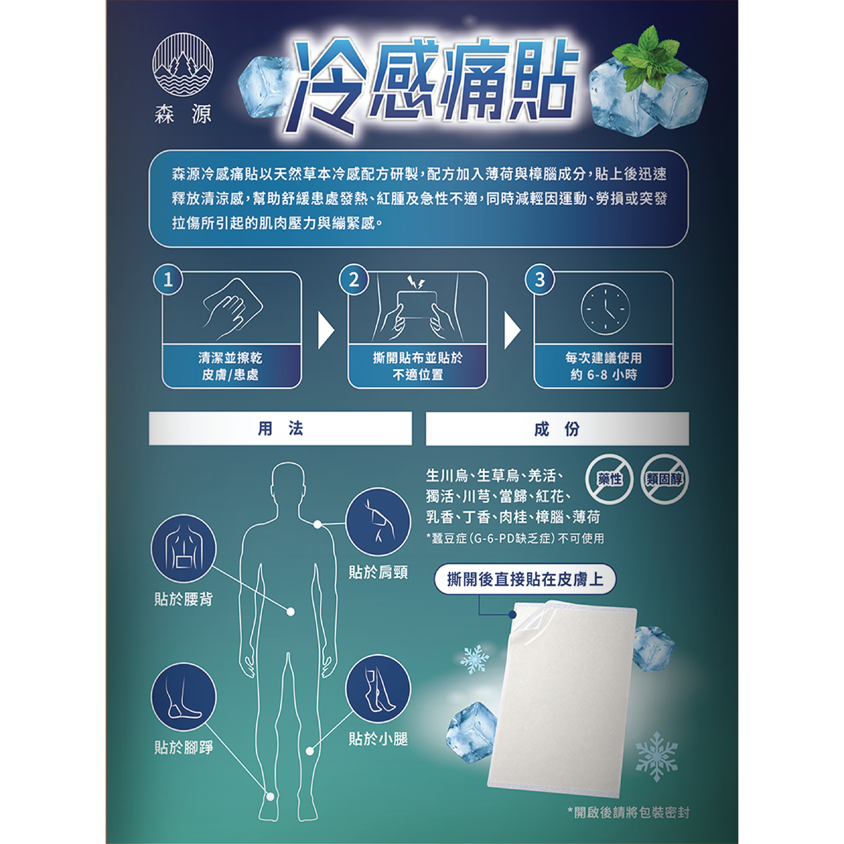 森源 冷感痛貼｜產品圖片 10