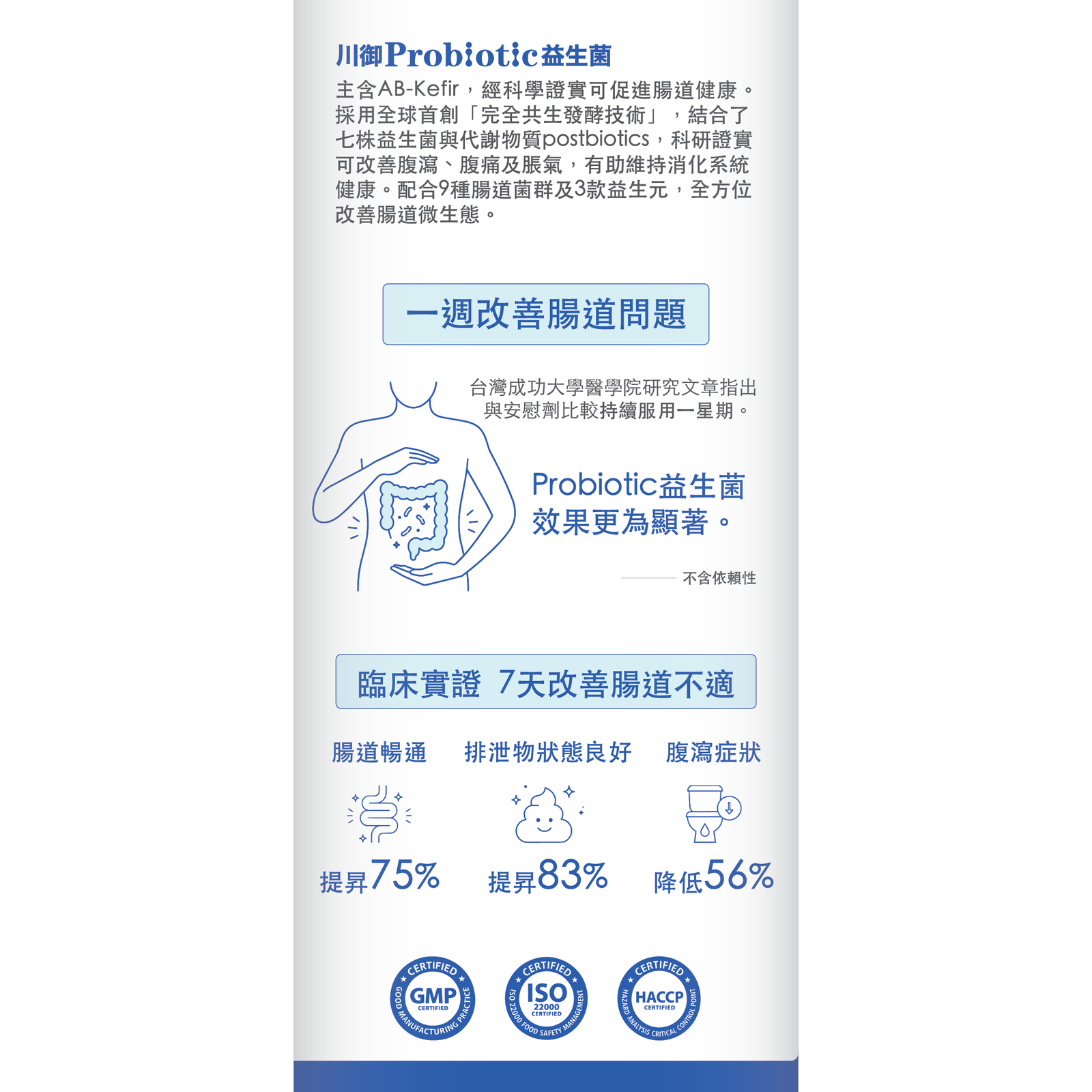 川御 Probiotics 益生菌 30 粒膠囊裝