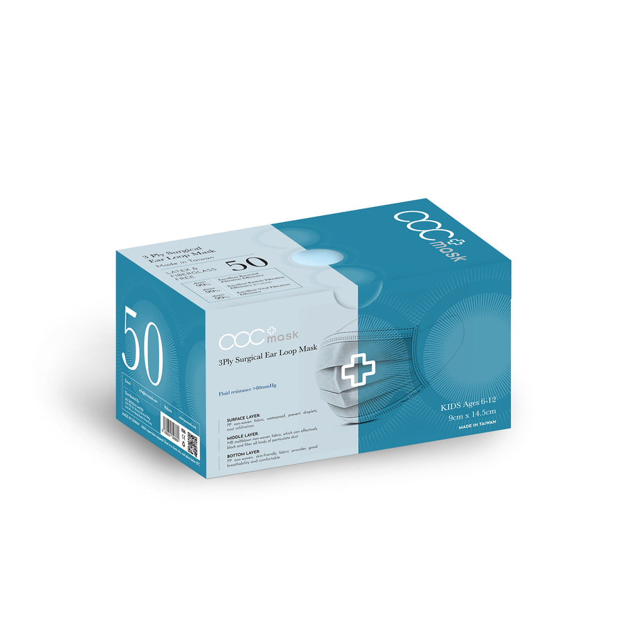 acc+ 台灣零號S口罩｜淺藍色｜50片盒裝