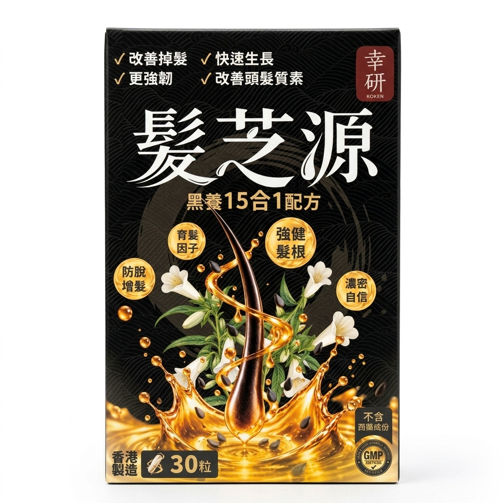 幸研 髮芝源 產品盒面